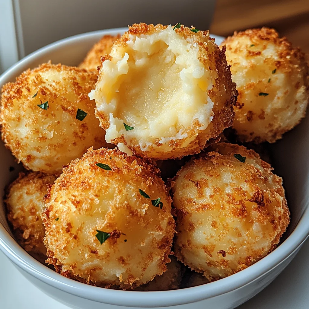 Air Fryer Cheesy Mashed Potato Balls