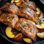 Bourbon Peach Roasted Salmon