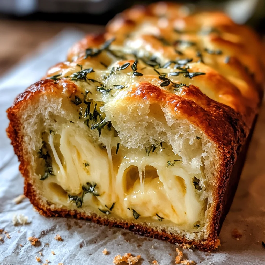 Cheese, Herb & Garlic Quick Bread (No Yeast)