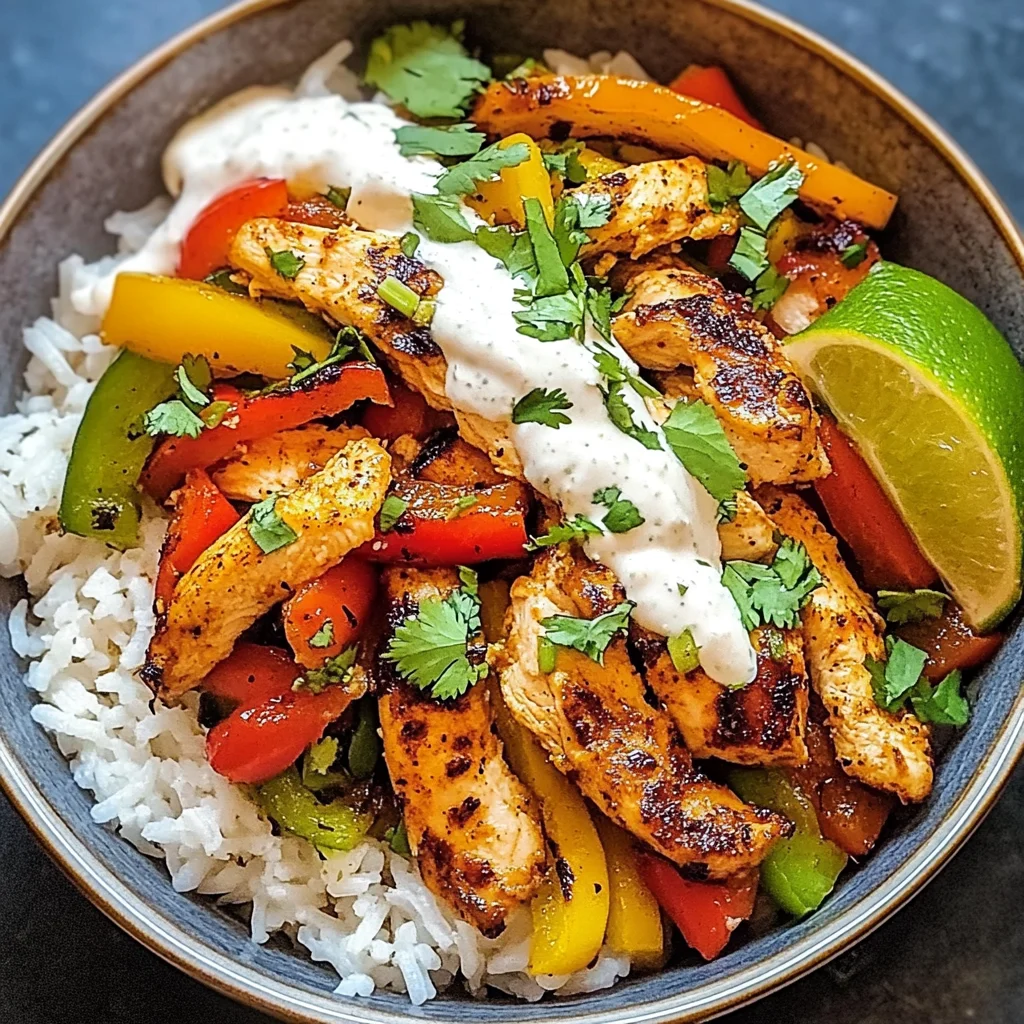 Chicken Fajita Rice Bowls