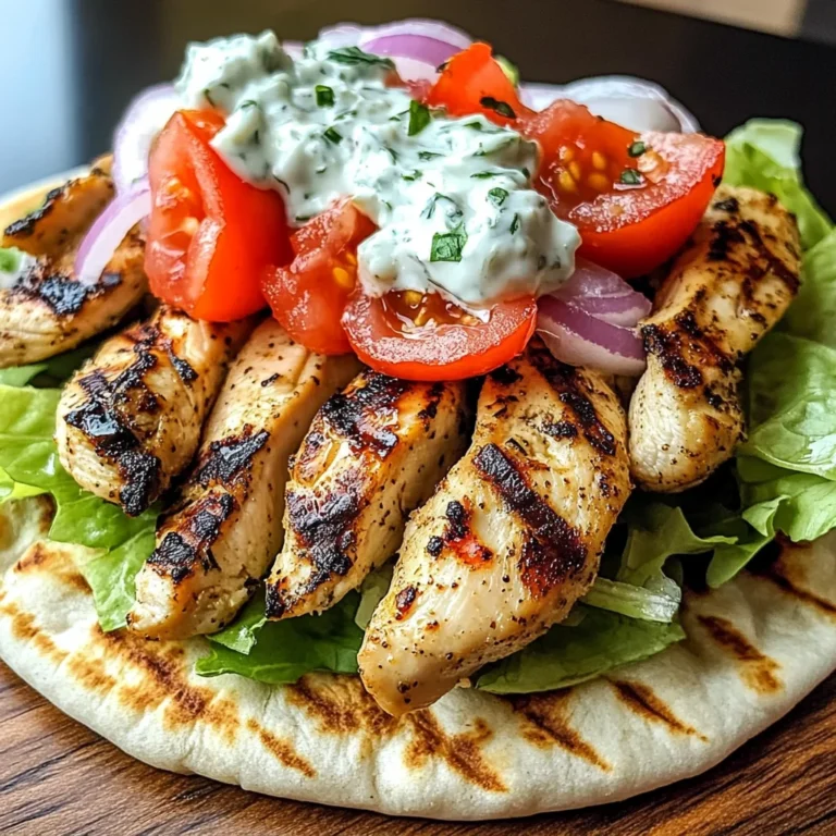 Chicken Pita Gyros with Tzatziki