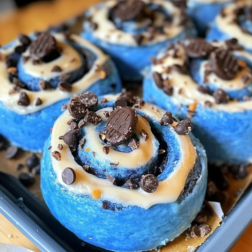 Cookie Monster Cinnamon Rolls Recipe
