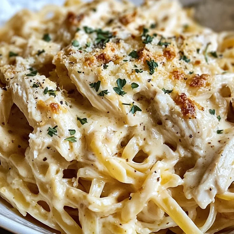 Creamy Crockpot Garlic Parmesan Chicken Pasta
