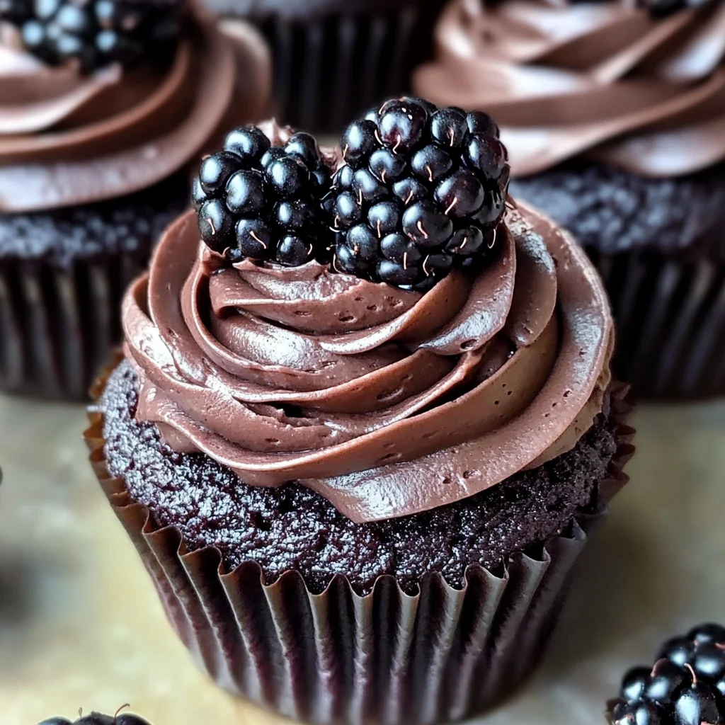 Dark Chocolate Blackberry Cupcakes: Indulge in a Decadent Dessert Delight