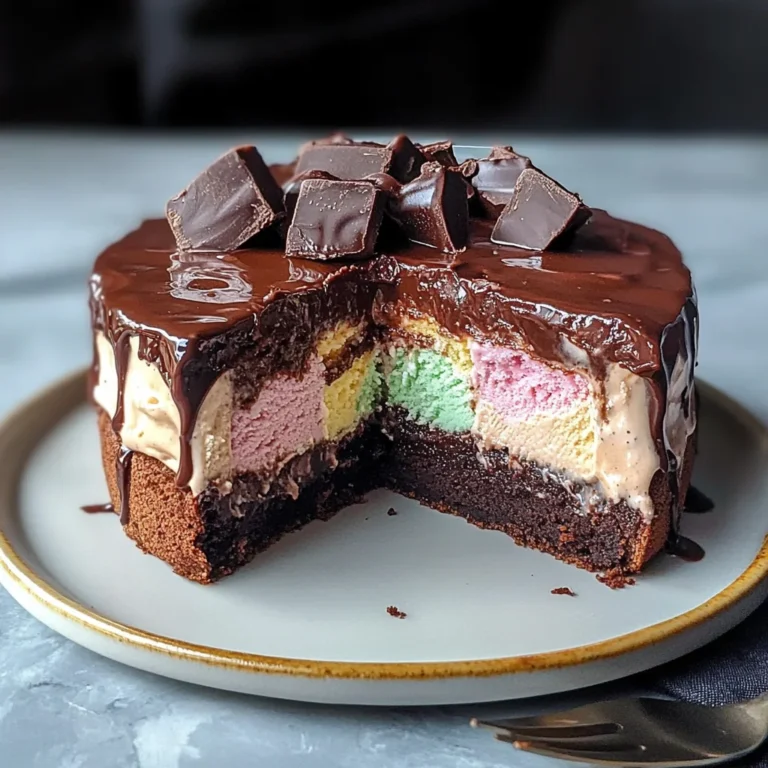 Delicious Brownie Ice Cream Cake