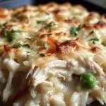 Dump-and-Bake Chicken Alfredo Rice Casserole Recipe