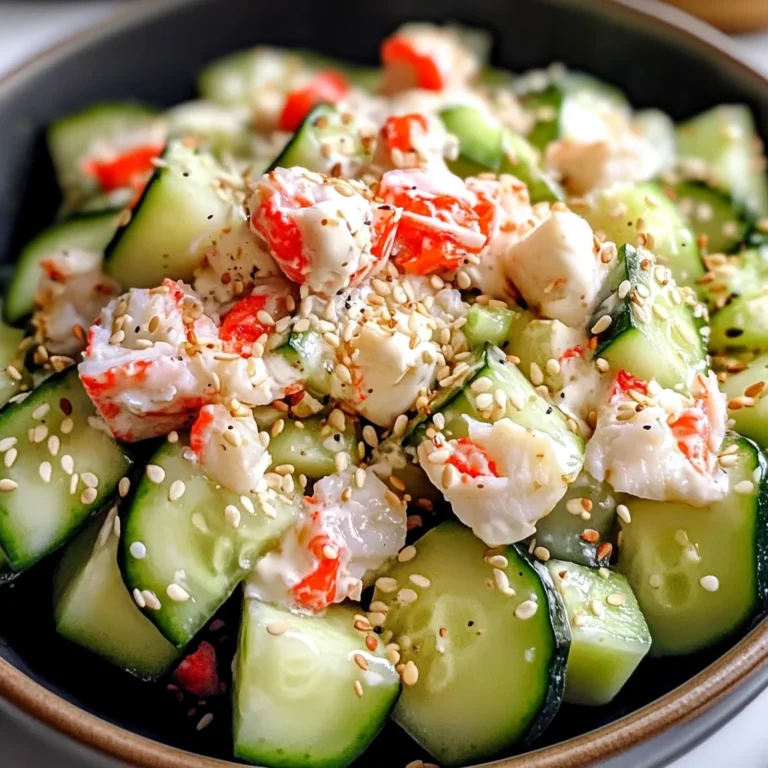 Easy California Roll Cucumber Salad