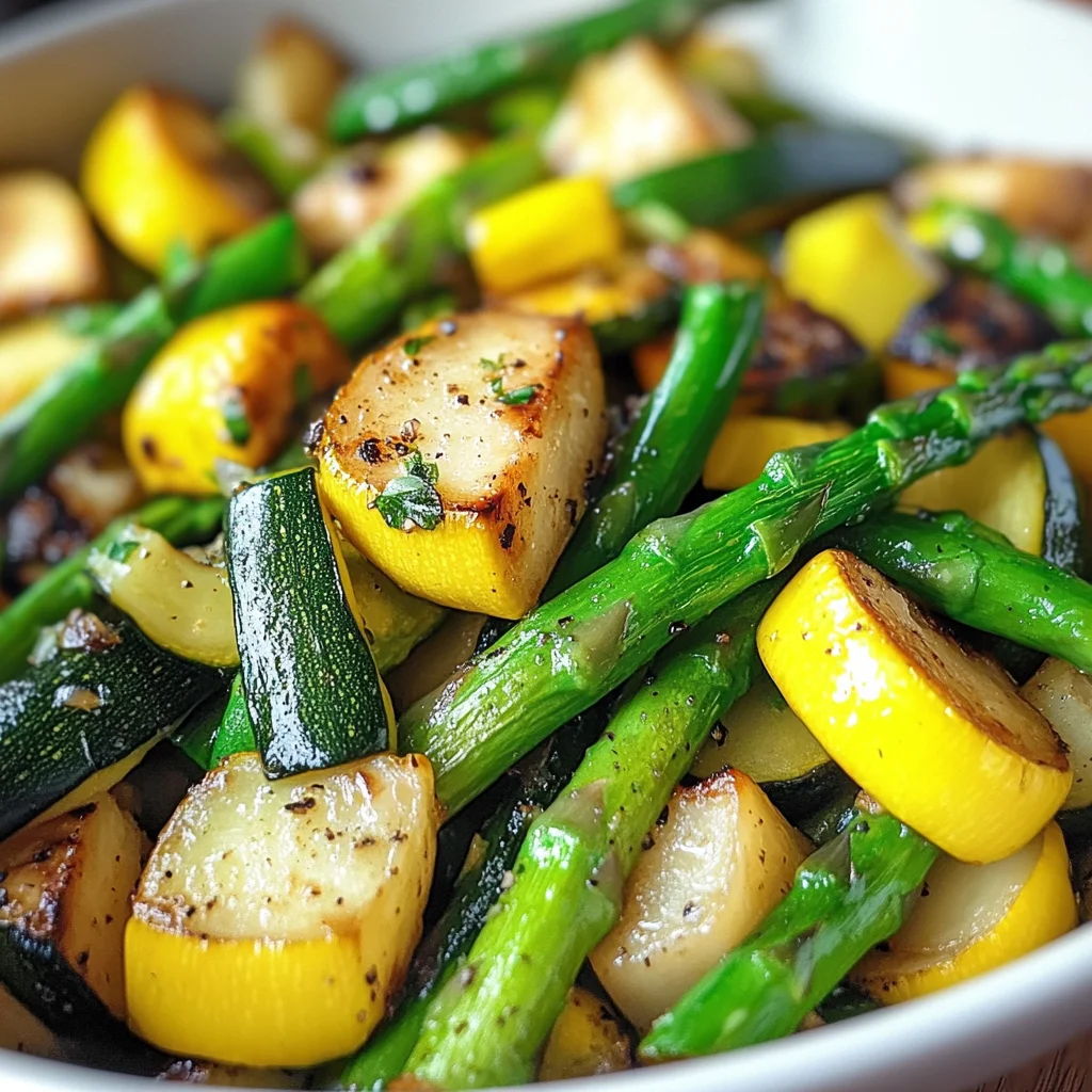 Flavorful Asparagus with Zucchini and Squash