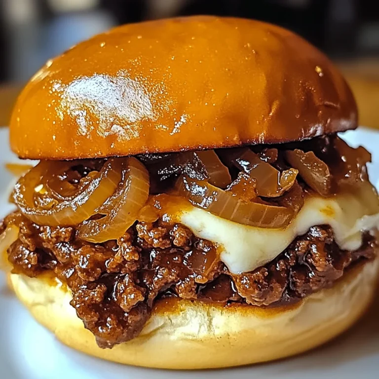 French Onion Beef Sloppy Joes