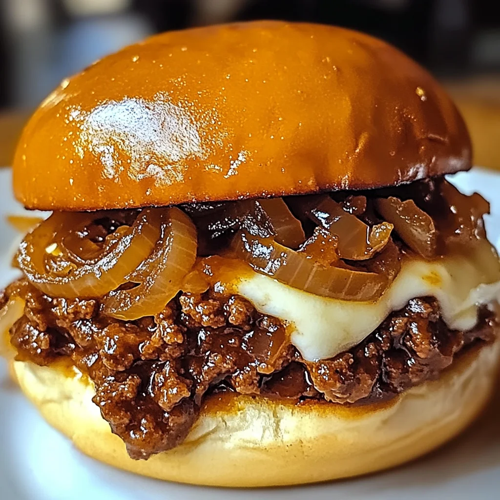 French Onion Beef Sloppy Joes