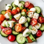 Fresh Cucumber Caprese Salad