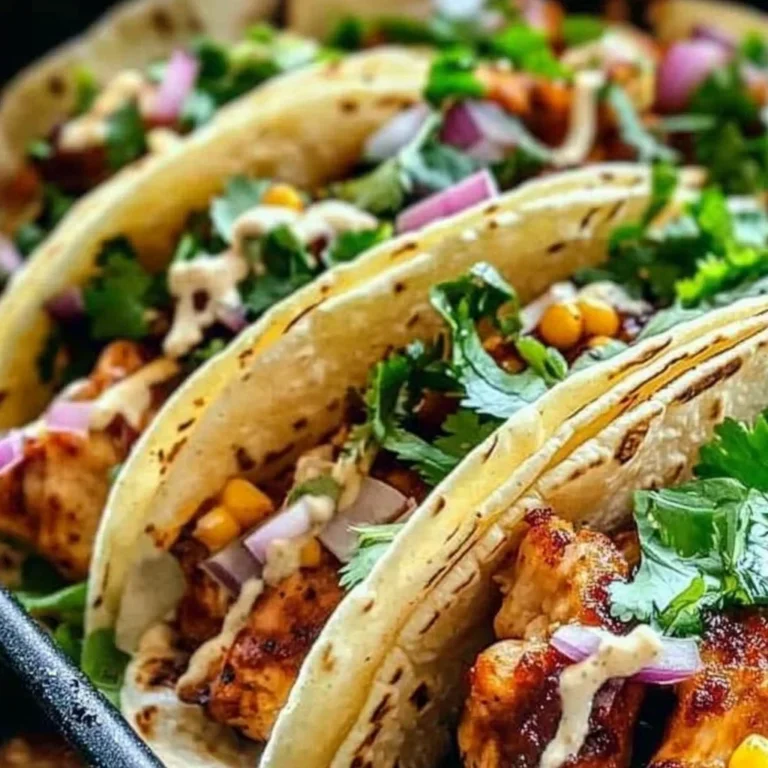 Garlic Butter Honey BBQ Chicken Tacos: Sweet, Savory & Irresistible!
