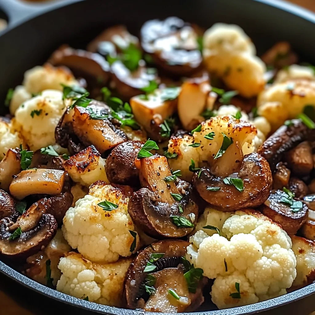 Garlic Cauliflower Mushroom Skillet: Quick & Delicious Dish