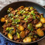 Ground Beef and Brussels Sprouts