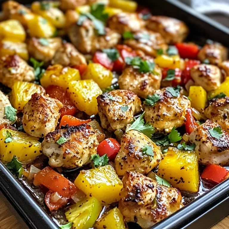 Hawaiian Chicken Sheet Pan Dinner