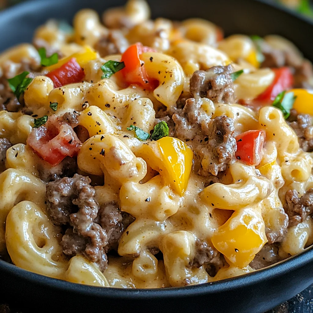 High-Protein Creamy Philly Cheesesteak Mac & Cheese