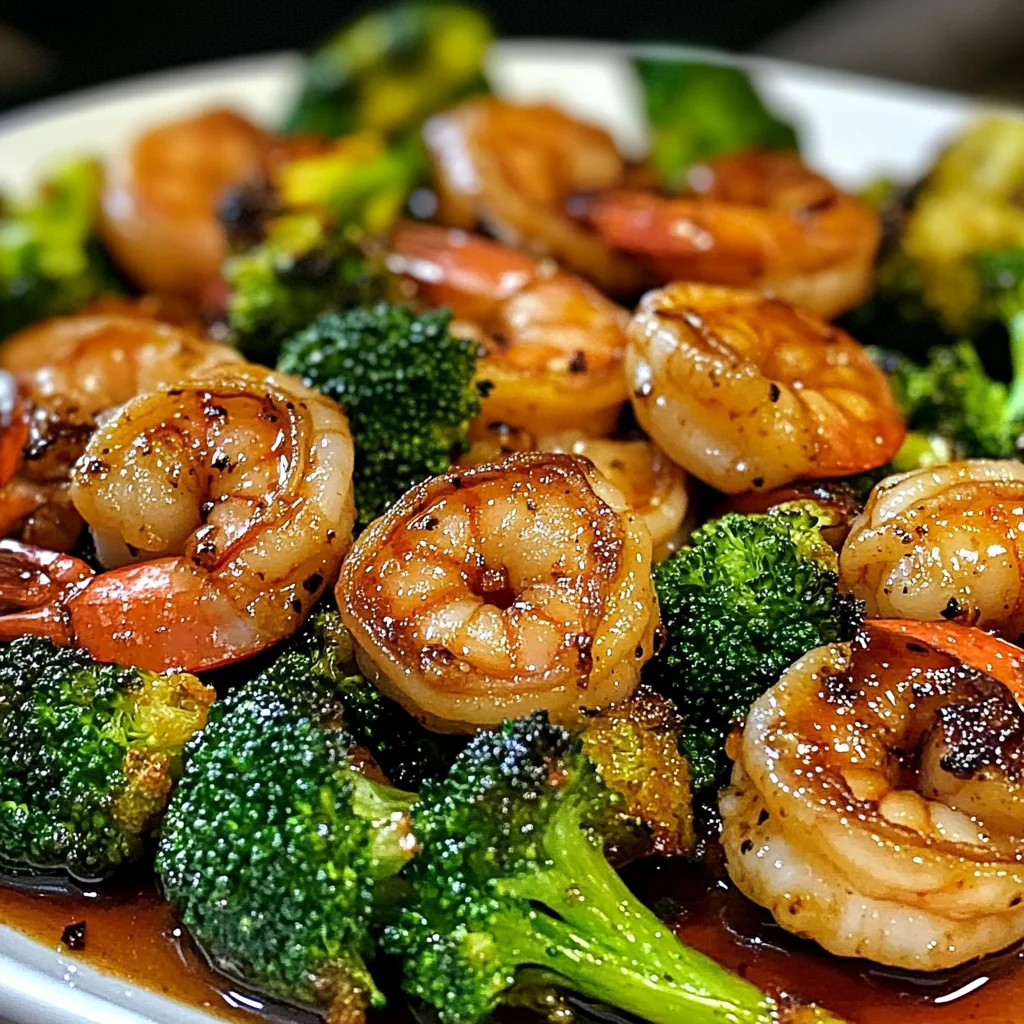 Honey Garlic Shrimp Roasted Broccoli