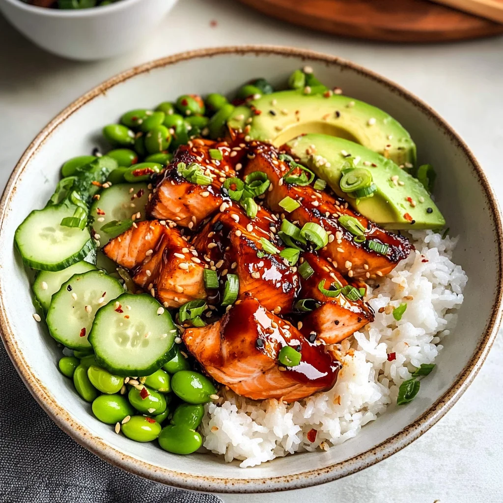 Honey Sriracha Salmon Bowls