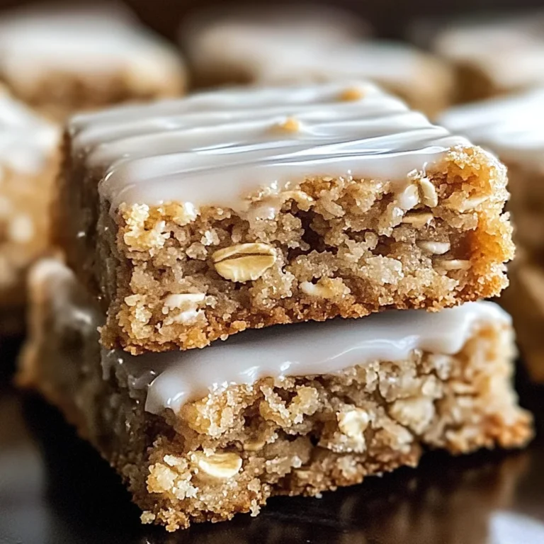 Iced Oatmeal Cookie Bar Recipe
