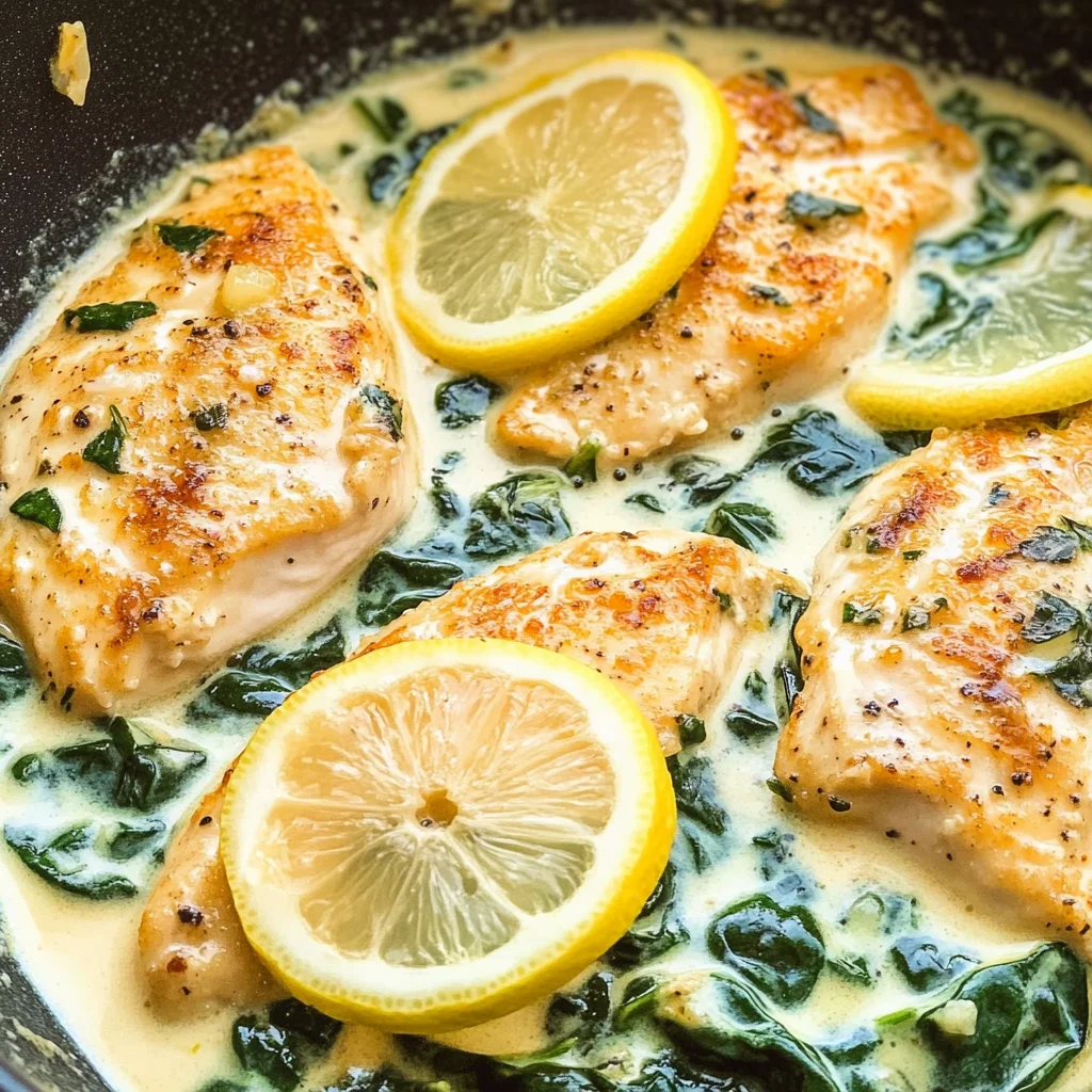 Lemon Parmesan Spinach Chicken