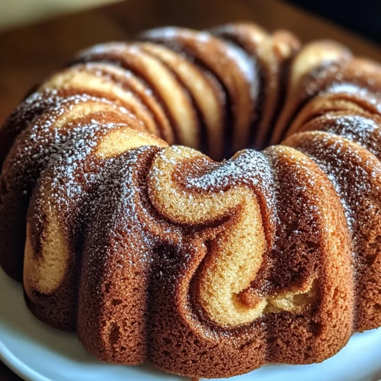 Moist Cinnamon Swirl Bundt Cake Recipe