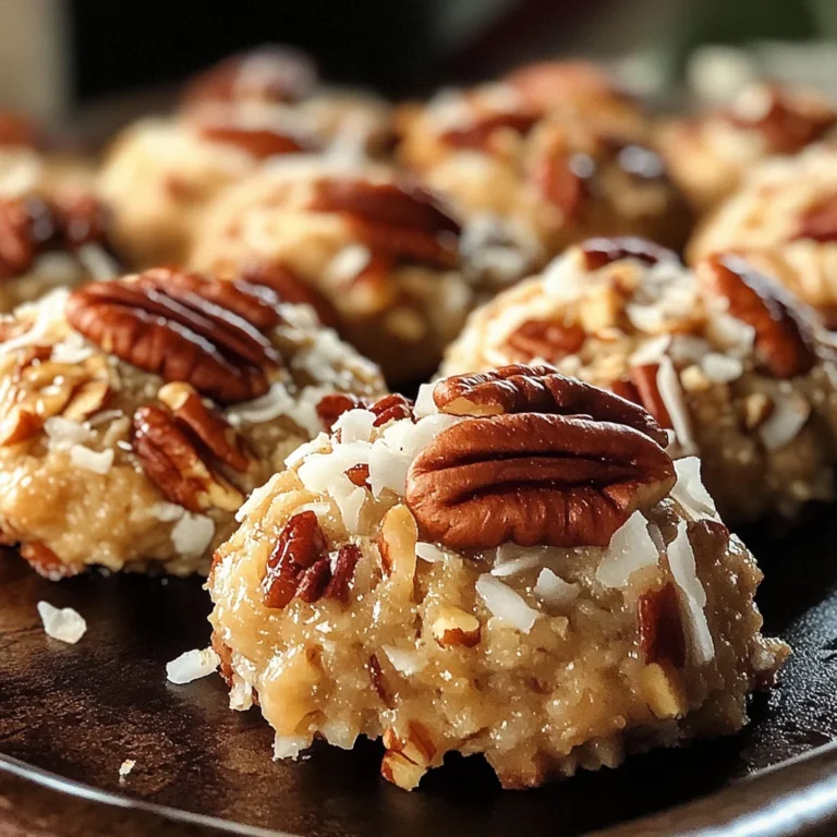 No-Bake Coconut Pecan Praline Cookies