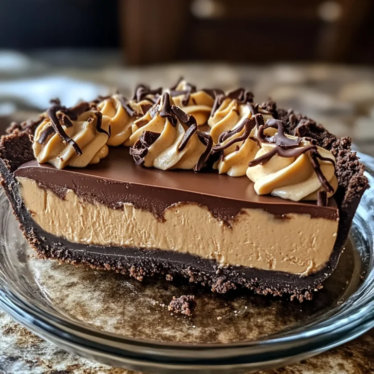No-Bake Cream Cheese Peanut Butter Pie with Chocolate Whipped Cream