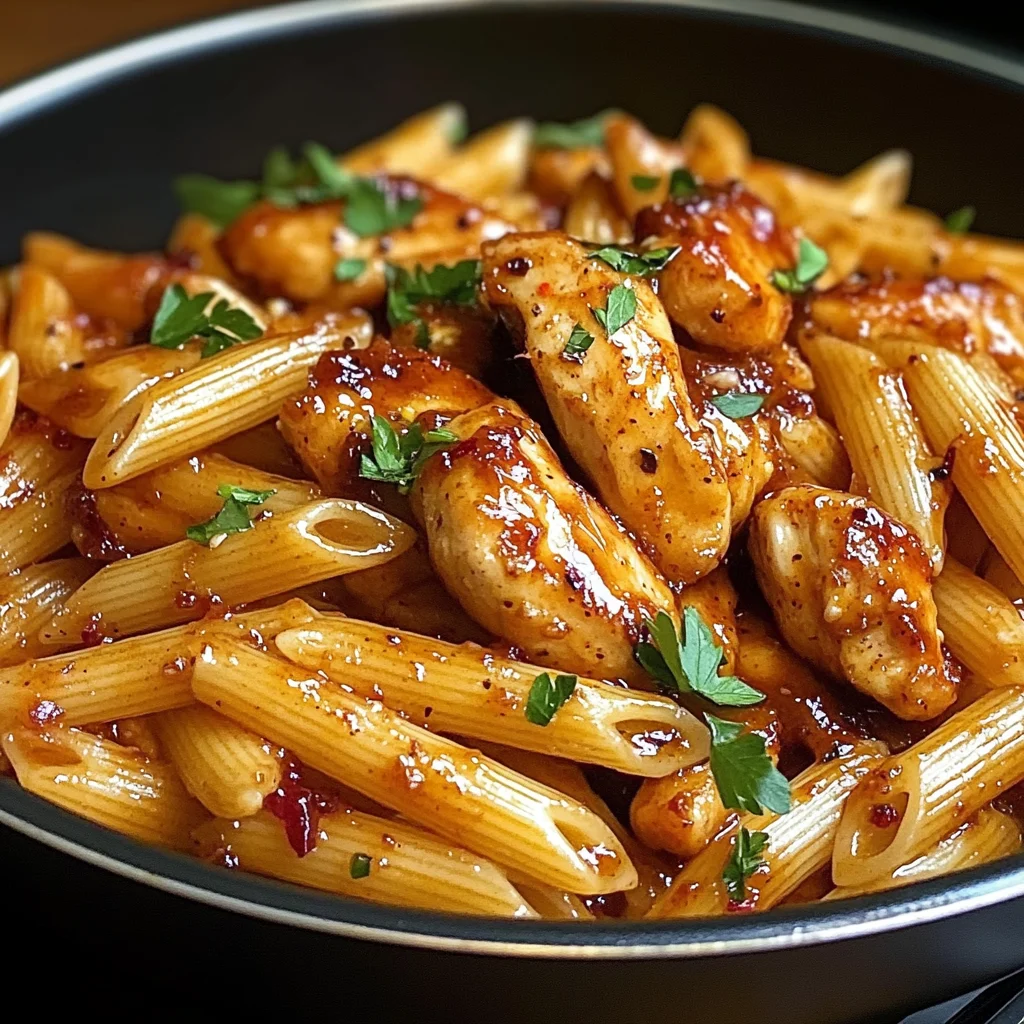 One-Pan Tangy Honey BBQ Chicken Penne