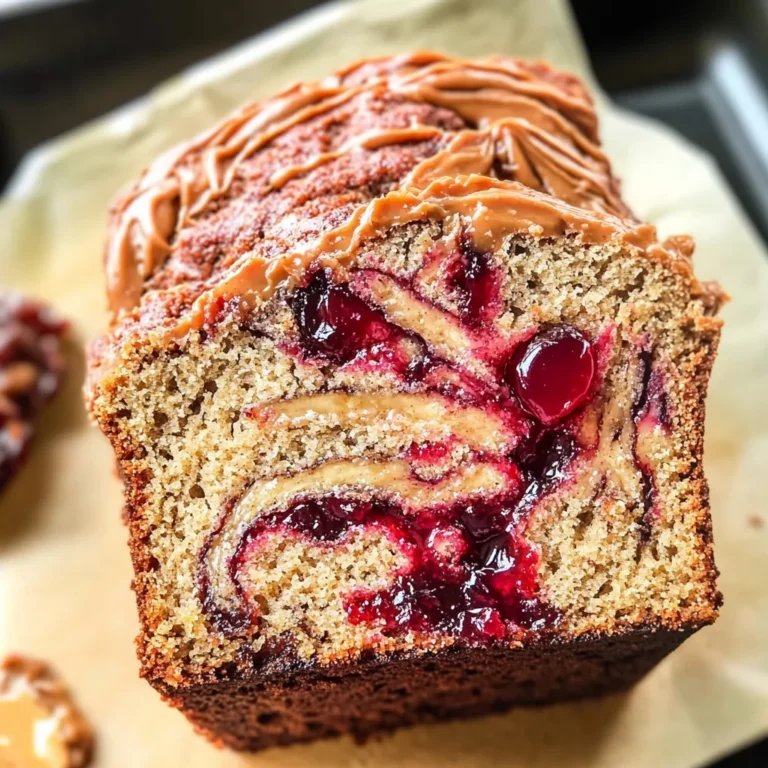 Peanut Butter & Jelly Banana Bread Recipe