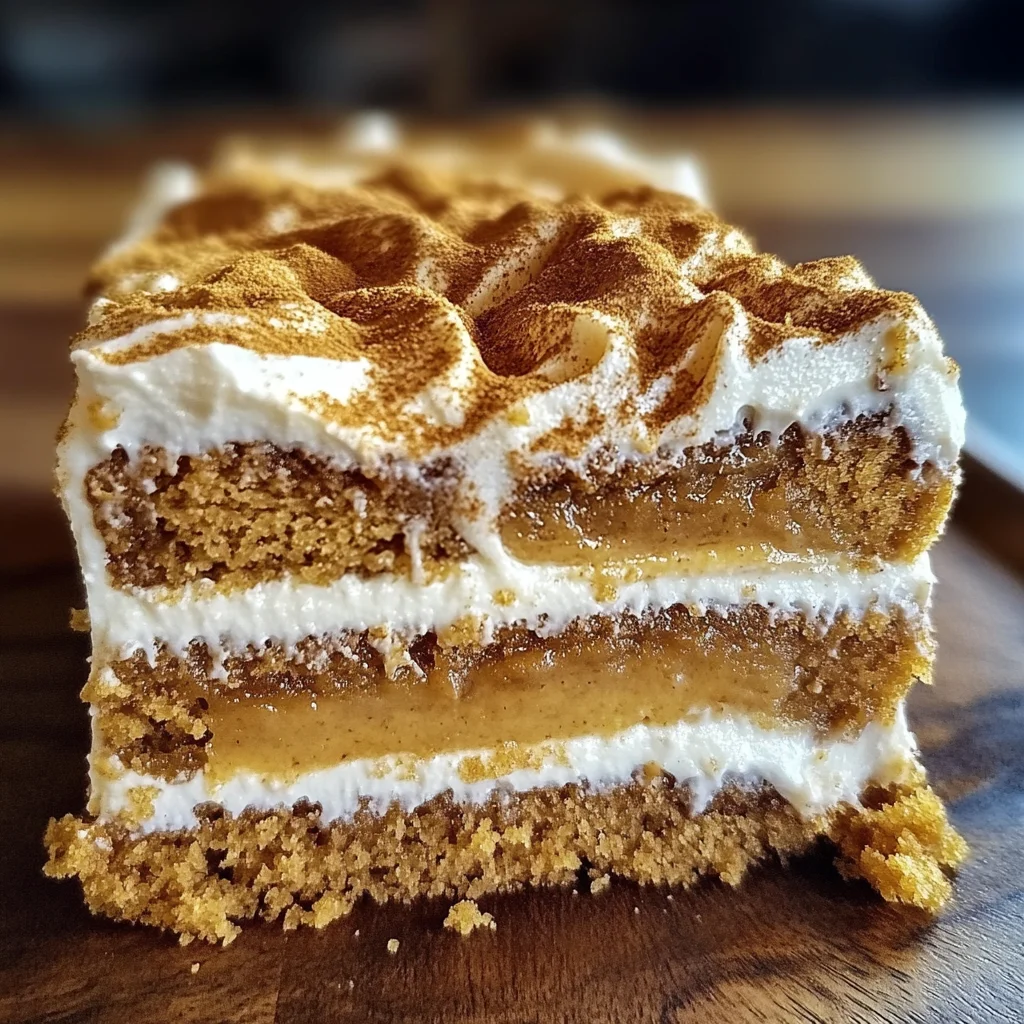 Pumpkin Spice Gooey Cake with Cream Cheese Frosting