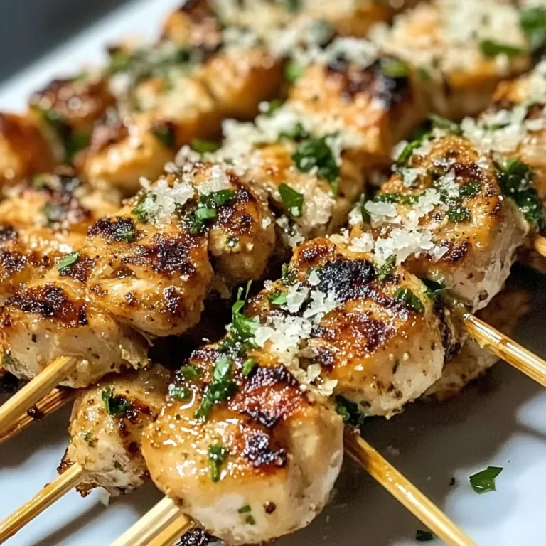 Ranch Garlic Parmesan Chicken Skewers
