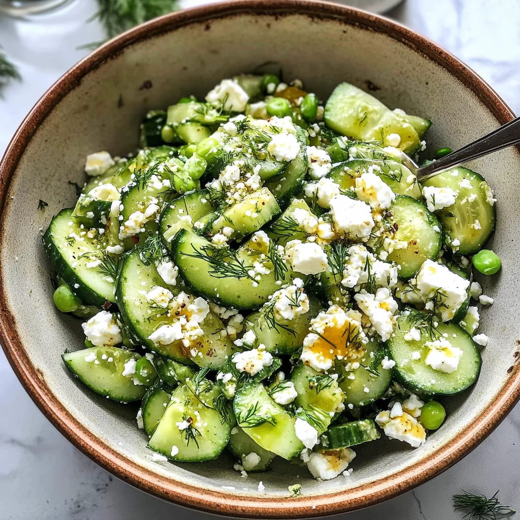 Smashed Cucumber Salad - With Feta and Dill