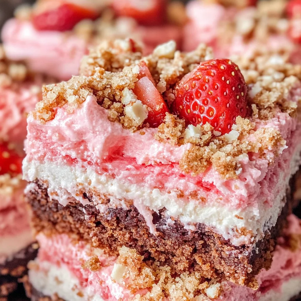 Strawberry Crunch Brownies
