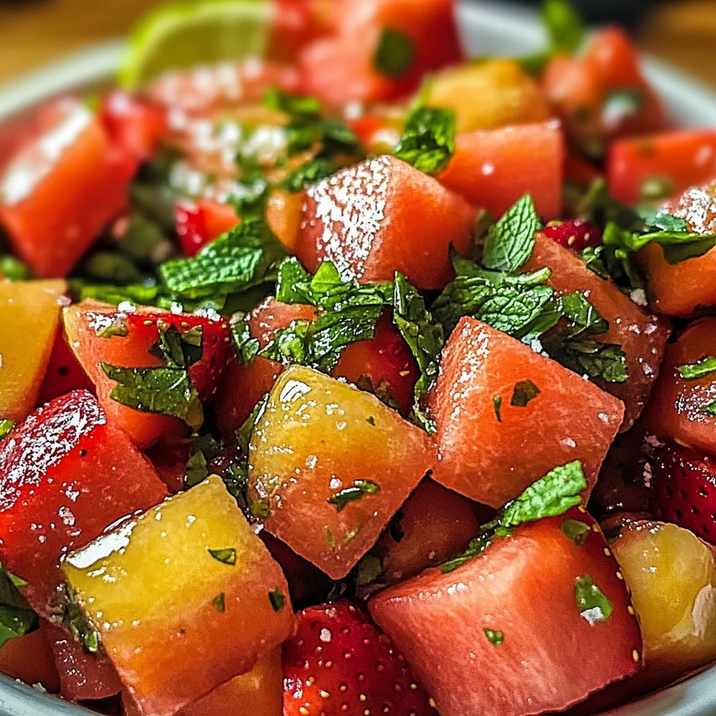 Strawberry Watermelon Salad with Refreshing Honey