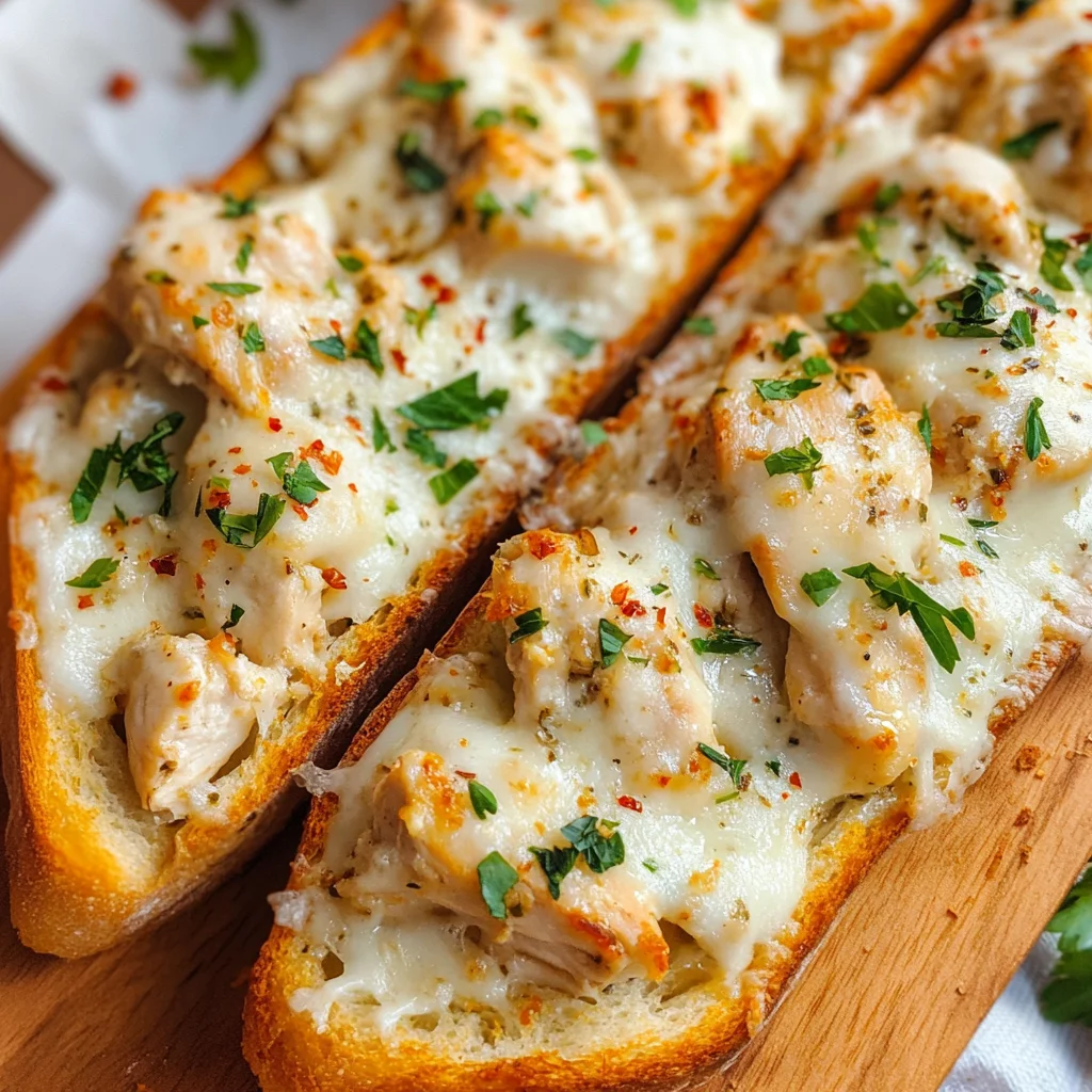 The Viral Chicken Alfredo Garlic Bread I'm Obsessed With