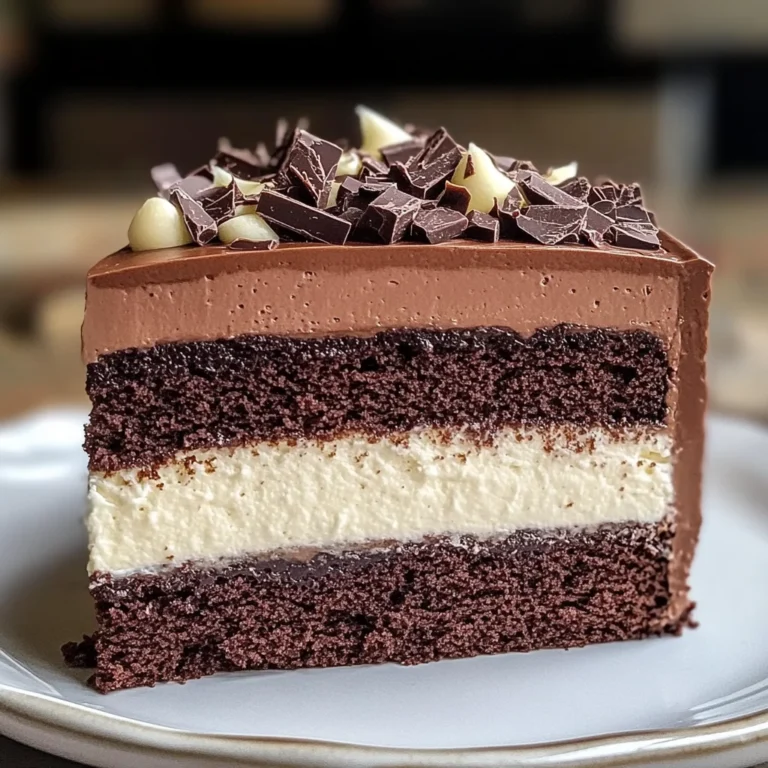 Tuxedo Cake – Triple Chocolate Mousse Cake