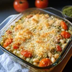 White Bean and Pesto Bake