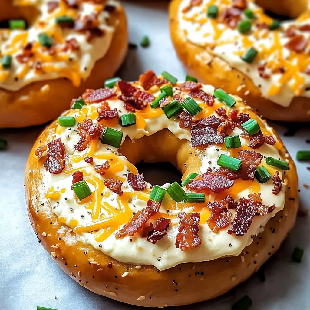 Zesty Turkey Bacon Cream Cheese Bagels