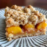 gluten free vegan peach crumb bars