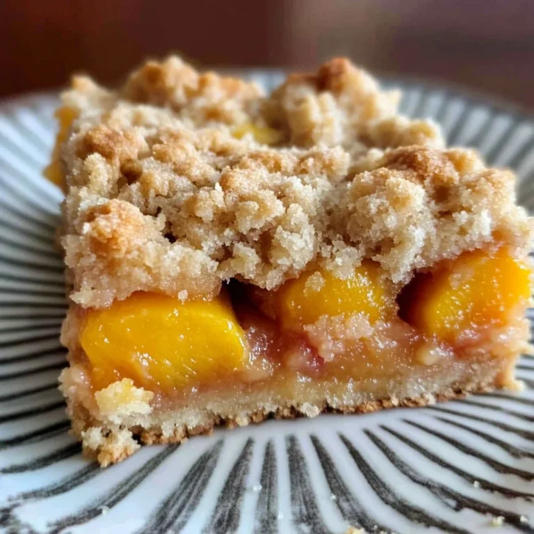 gluten free vegan peach crumb bars