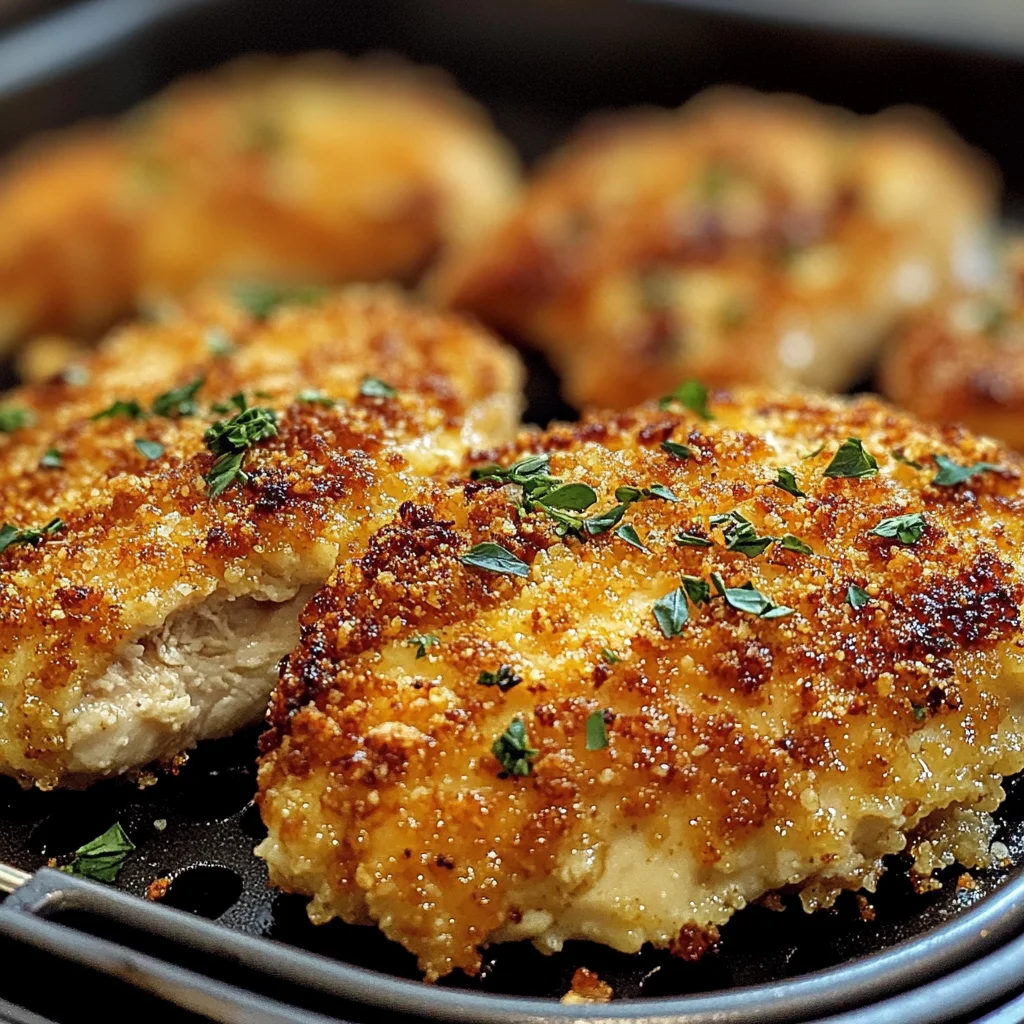 Air Fryer Parmesan Crusted Chicken