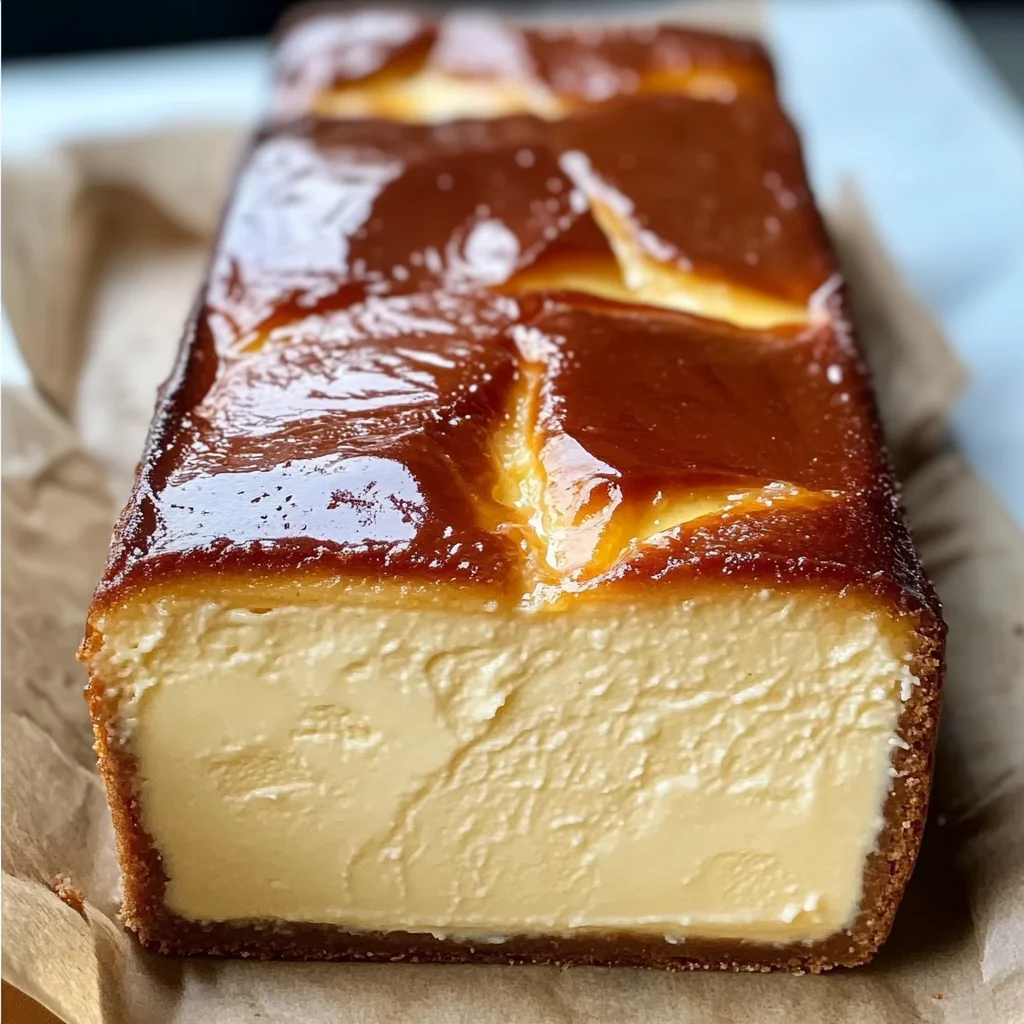 Burnt Basque Cheesecake in a Loaf Pan