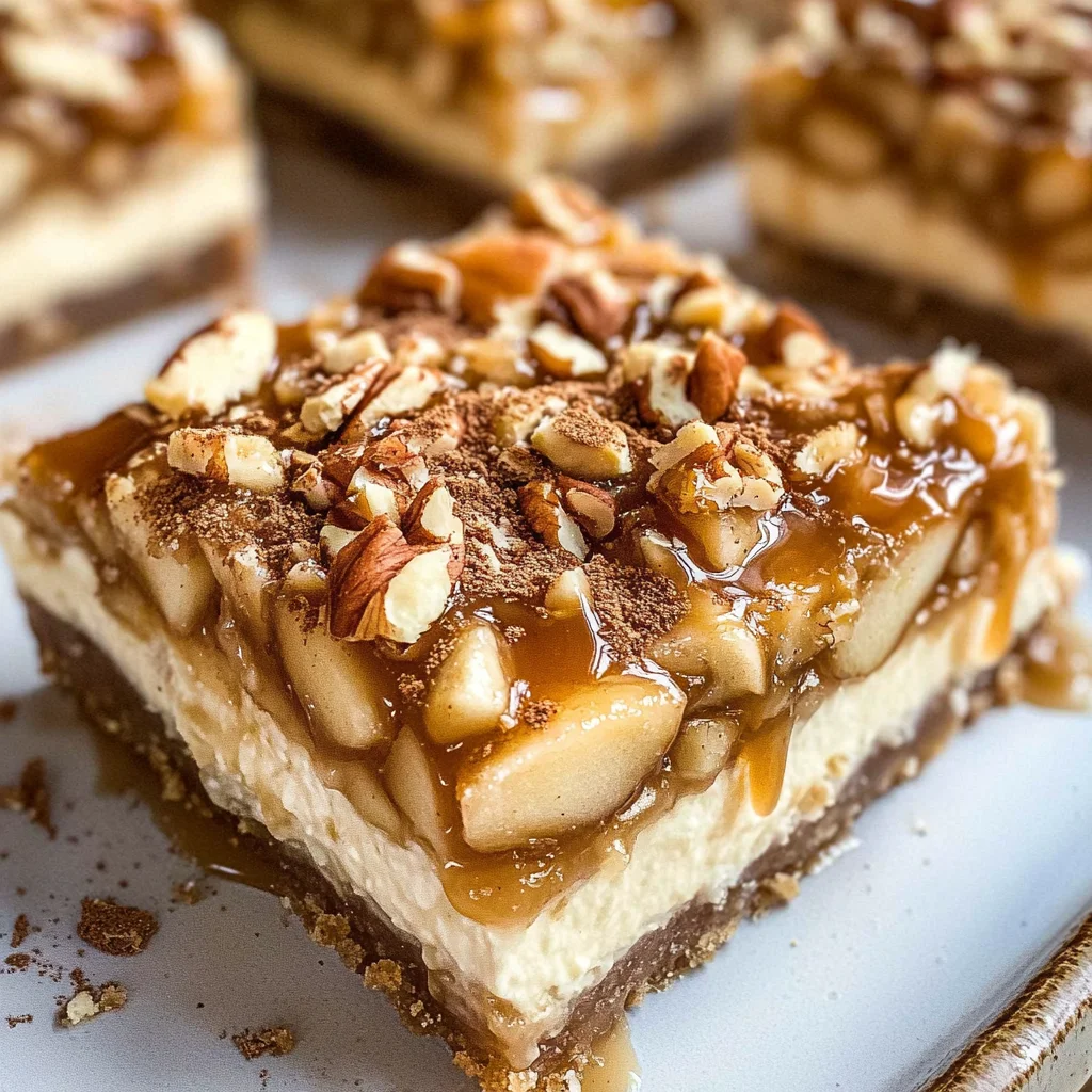 Caramel Apple Cheesecake Bars