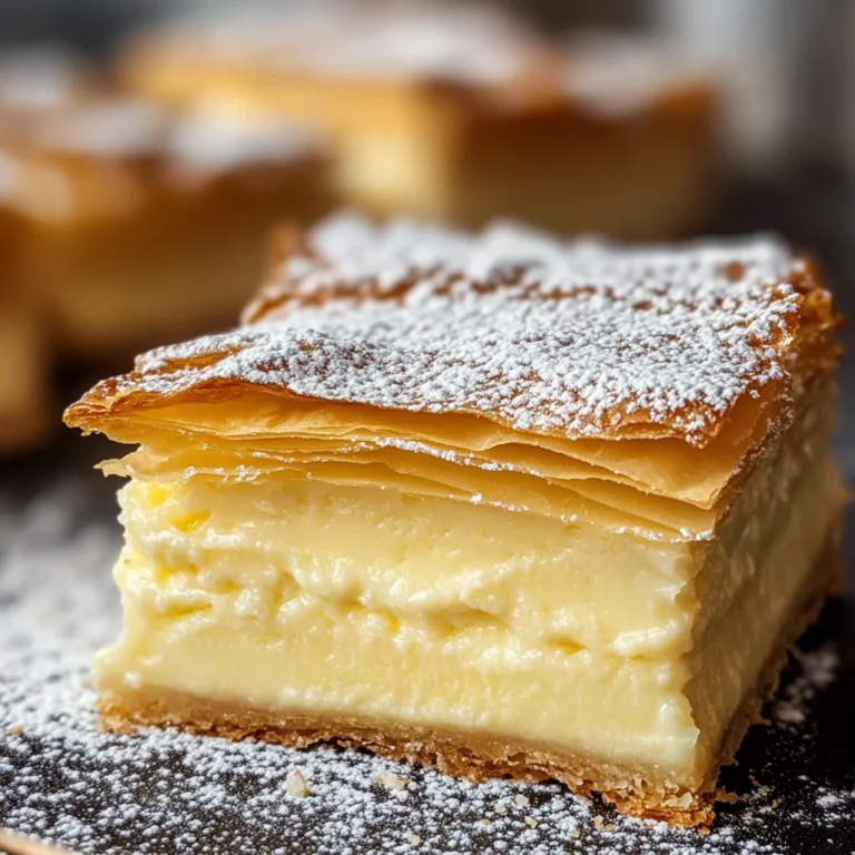 Creamy Vanilla Slice with Flaky Puff Pastry
