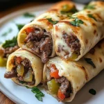 Delicious Keto Philly Cheesesteak Roll Ups