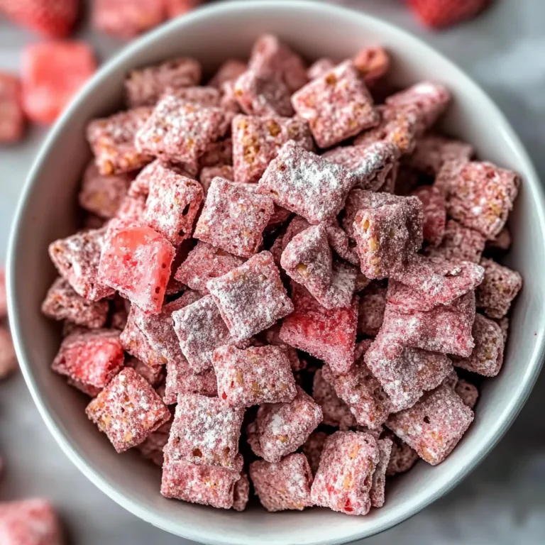 Easy Strawberry Shortcake Puppy Chow