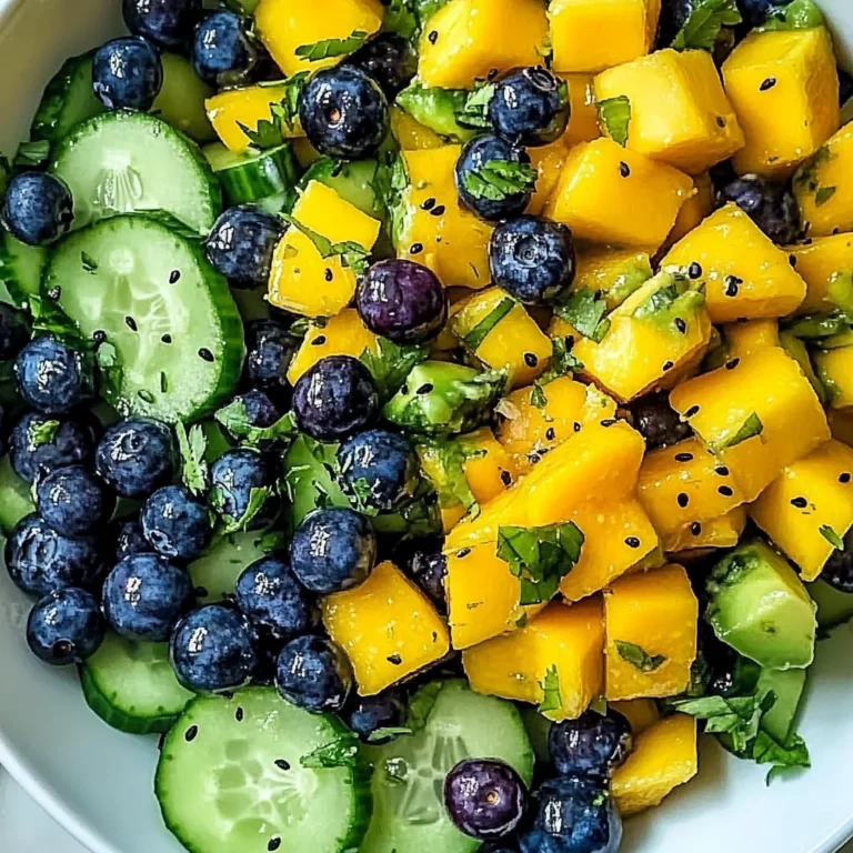 Mango Cucumber Salad with Blueberries and Avocado