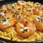 One Pan Parmesan Orzo with Shrimp