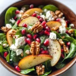 Pear, Pomegranate and Spinach Salad