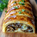 Savory Mushroom & Gruyère Puff Pastry Braid